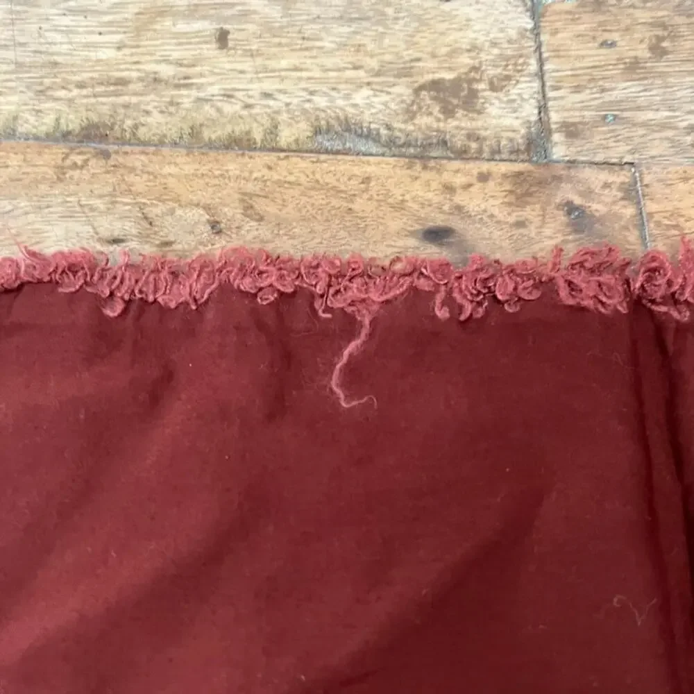CASALUNA Linen Blend King Pillow Sham Burnt Orange Raw Edge